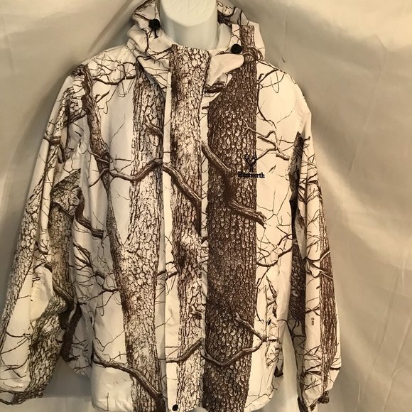 Hunt Worth True White Camo Rare Popular Suit Color Water Proof Jacket & Pants - Picture 2 of 10